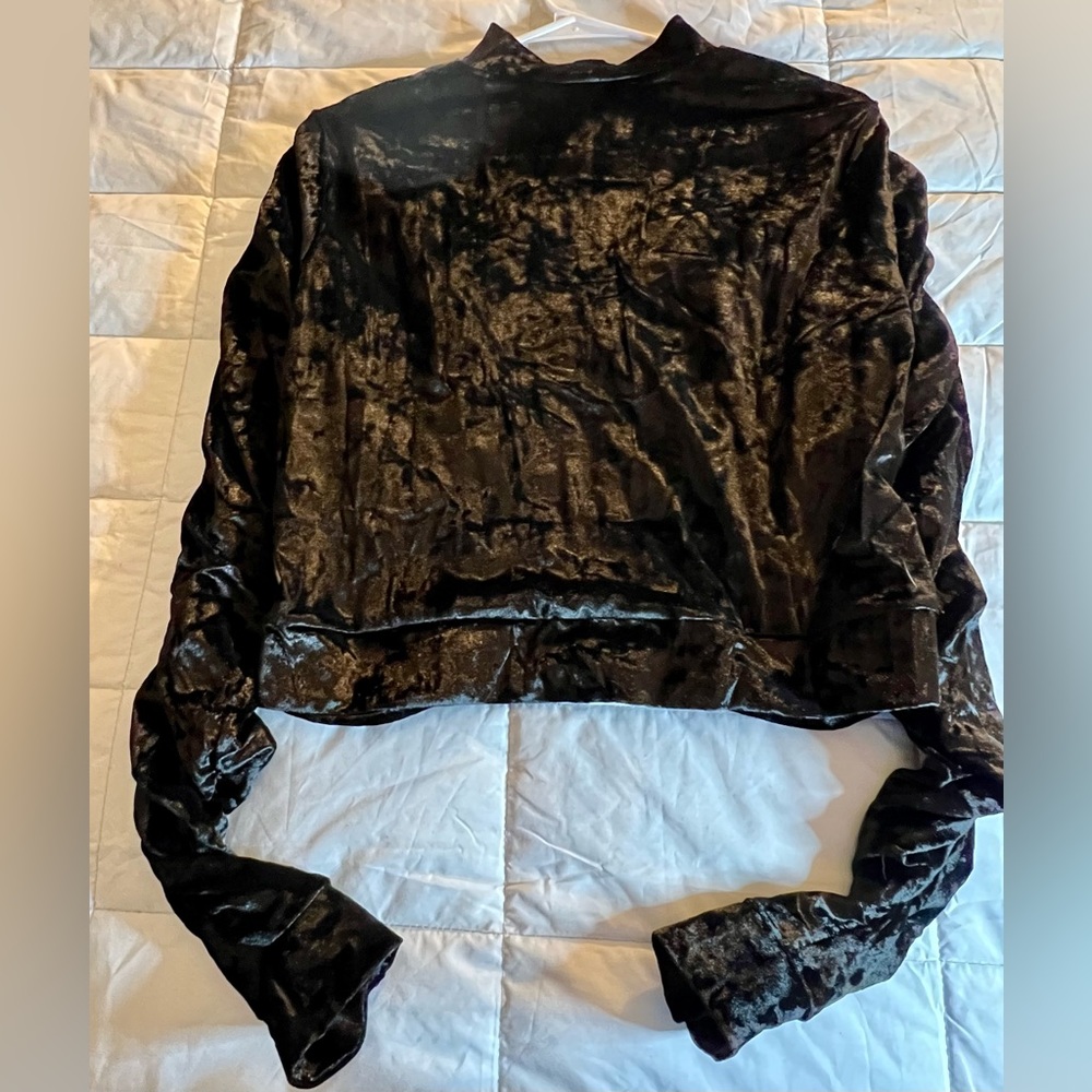NWT Elite Collection Black Velour 2-piece fitted sweatsuit. Women’s size XL. - Picture 10 of 11